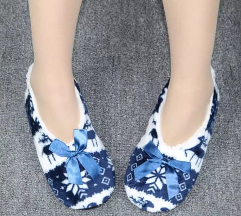 Cashmere Women indoor slippers - Non Slip Thick Faux