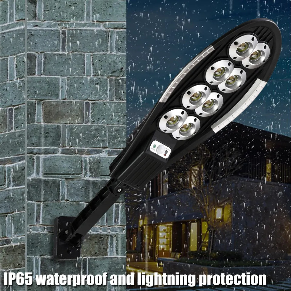 8 Solar LED Street Light Waterproof Remote Control Outdoor Security Wall Light