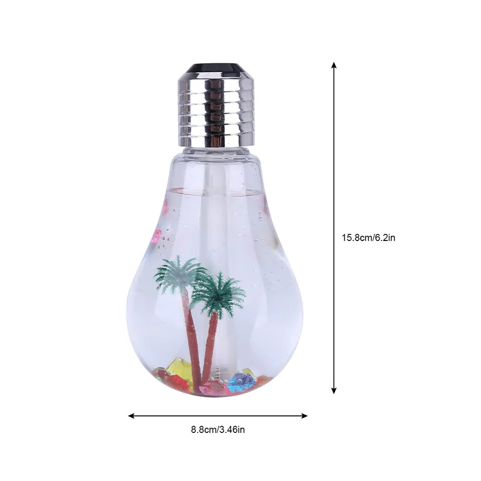 Bulb Humidifier Mini Night Light Cool Mist Light With Humidifier (Multicolor)