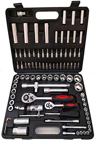 94 pcs/Set Socket Spanner Set Car Repair Tools Ratchet Torque Wrench Automobile Tools Kit