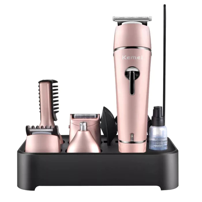 KEMEI 10 in 1 Rechargeable Trimmer for Hair, Beard & Nose