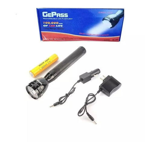 Ge Pass Rechargeable LED Flashlight, 100,000 Hours of LED Life
