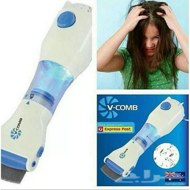 V Comb All in 1- Electric Vaccum Remover Comb Treatment for all Lice/Crab/Dandruff Remover