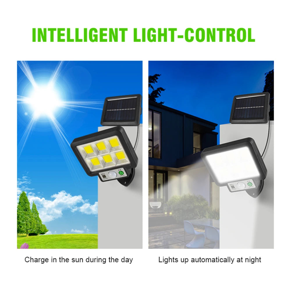 56LED/72COB LED Solar Lights Outdoor Waterproof Motion Sensor Solar Wall Light 3 Mode Security Lighting Lamp For Garden Street