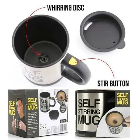 Electric Stainless Steel Auto Self Stirring Coffee Mug Online Shopping in Pakistan
