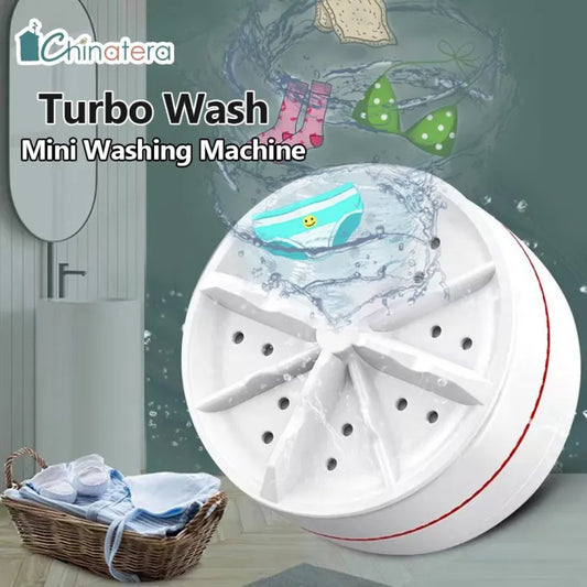 Mini Washing Machine Turbine Washing Machine Laundry Portable Travel Turbo Washer Intelligent Timing Underwear Socks Rotating Mini Washing