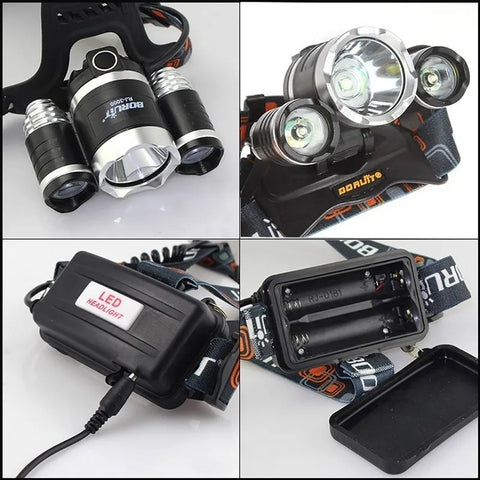Powerful Headlight Rechargeable - XM-L2 T6 Torch