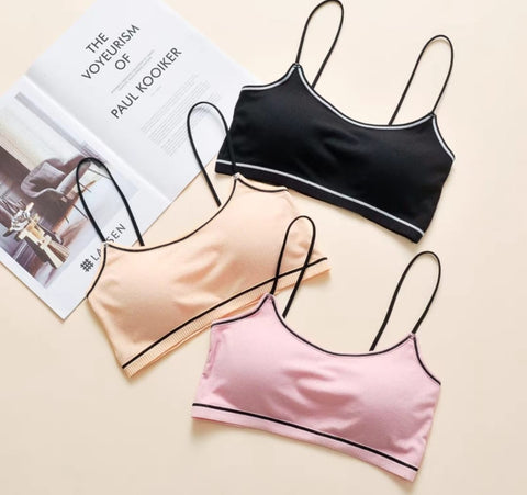 Elastic Push Up Bra for Teenage Girls Bralette Wire Free Spaghetti Strap BH Lingerie Seamless Small Bras for Women