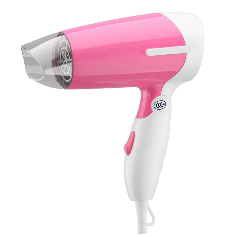 Travel Hair Dryer with Folding Handle, Hot and Cool, 2 Speed Setting, Compact Lightweight Blow Dryer, Pink, Blue