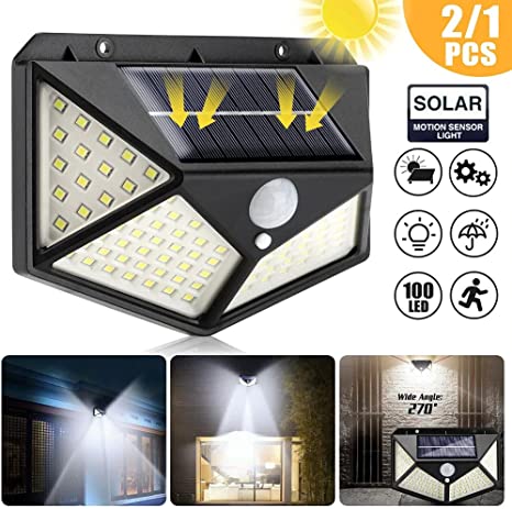 100 LED Solar Motion Sensor Light 3 Modes