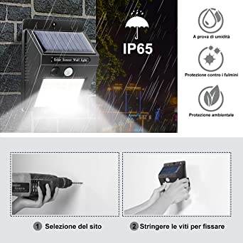 COB Solar Motion Sensor PIR Light Waterproof Outdoor Garden Path Street Wall Lamp Lampu