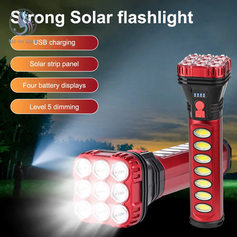 Strong Rechargeable Led Torch with Side Lantern