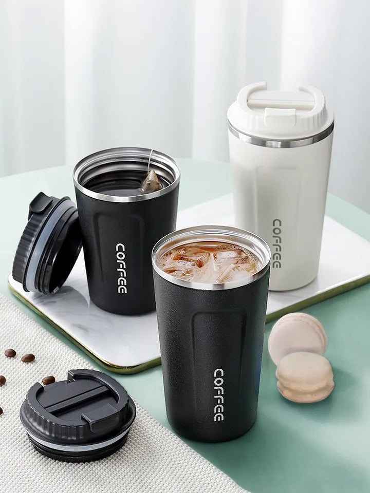 Insulated Coffee Mug Stainless Steel Tumbler Water Thermos Vacuum Flask Bottle Portable Travel Mug Thermal Cup