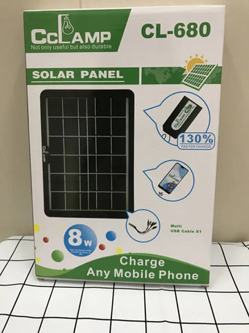 CL-680 8W Solar Panels Charge Any Mobile Phone