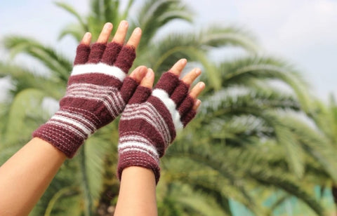 Women Winter Wool Half Finger Gloves Soft Fashionable Gloves