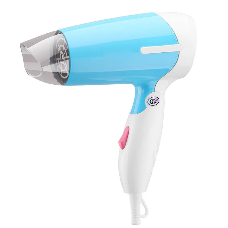 Travel Hair Dryer with Folding Handle, Hot and Cool, 2 Speed Setting, Compact Lightweight Blow Dryer, Pink, Blue