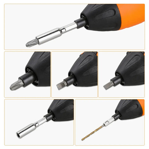 Cordless Electric Screwdrivers with 45pcs Drill Bit Set Rechargeable Electric Drill Bit Kit USB Powerful 18650 Battery