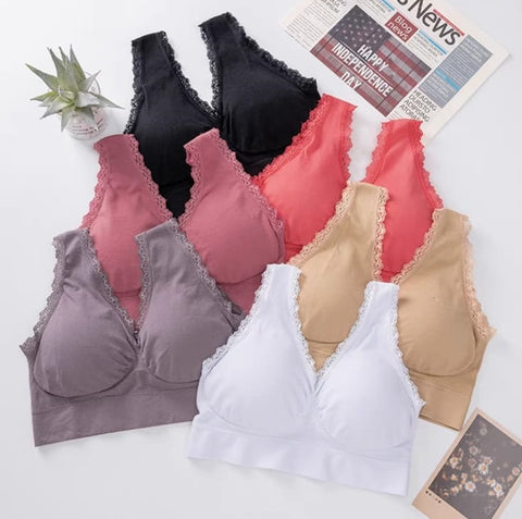 Bra and Knickers Set - Seam Free Padded Bralette & Knickers Set