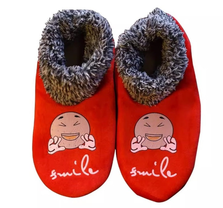 2 Pairs Kids Winter Slipper Socks - Baby Non Slip Fleece Socks for Child