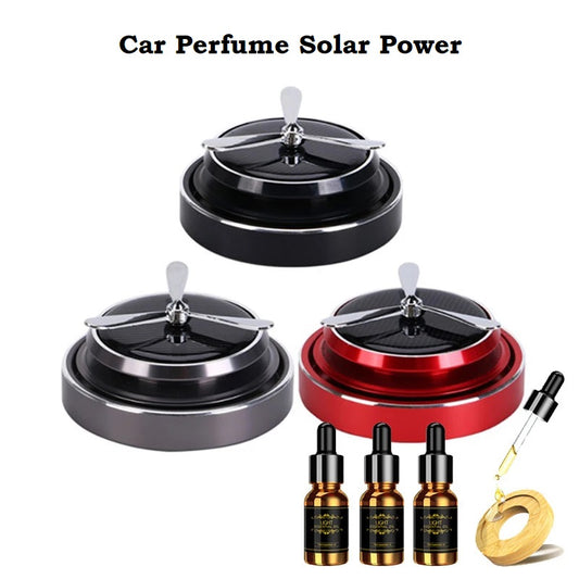 Air Freshener for Car Perfume Solar Power Aromatherapy Diffuser Odor Removal Car Air Clearing Interior Ornaments RED BLACK