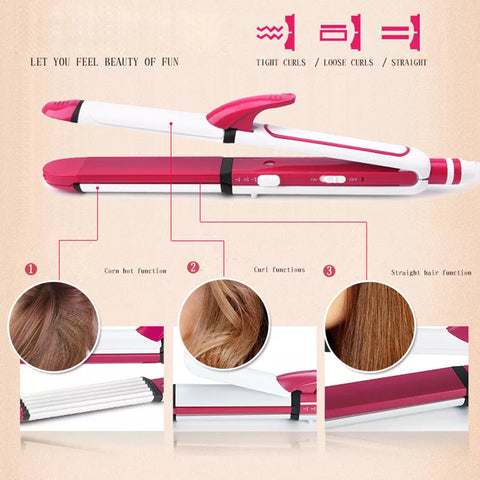 Shinon 3 In 1 Professional Electric Hair Straightener - Buy Hair Straightener, Curler & Dryer Online