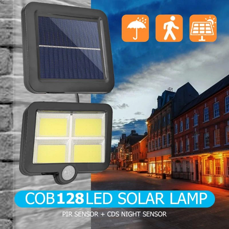4 COB  BK-128 LED Solar Powered Motion Sensor Wall Light