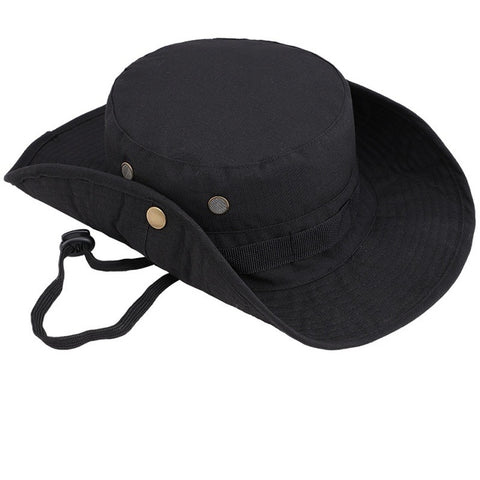 Tactical Unisex Hat for Fishing Trekking Camping Hiking Sun Cap Round Rim Hat