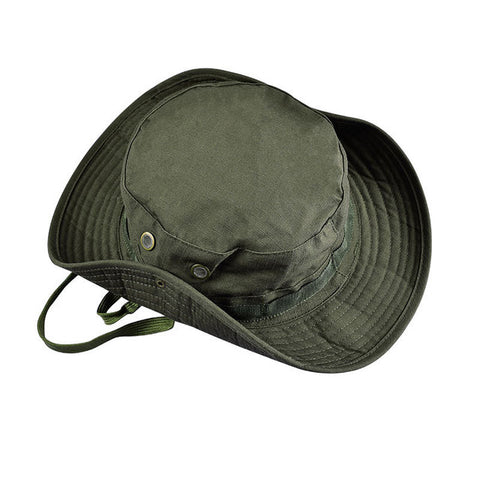 Tactical Unisex Hat for Fishing Trekking Camping Hiking Sun Cap Round Rim Hat