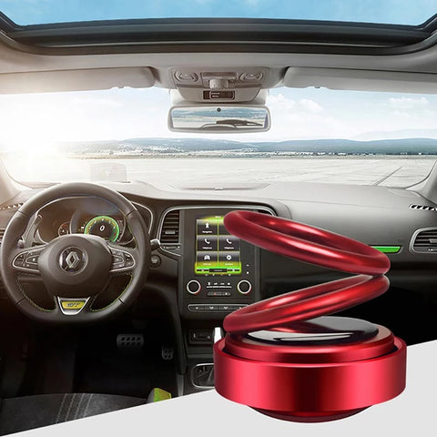 Car Suspended Rotating Aromatherapy Solar Energy Double-ring Car Perfume Seat Lasting Fragrance Cologne Scent Cars Decoration