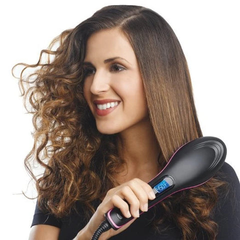 Pro Hair Straighter Brush Automatic Electric Straighter Hair Iron Hair Straightener Comb Retail Package Free Shipping