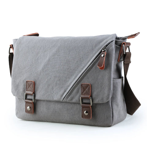 Crossbody Bag Vintage Men's Canvas Business Casual Shoulder Bag for Men and Women