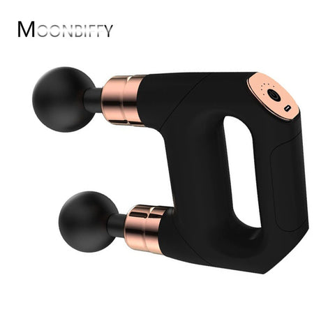 Double Heads Massage Gun Deep Tissue Electric Massager Neck Body Muscle Stimulation Percussion Pistol Fitness Relaxation fitness