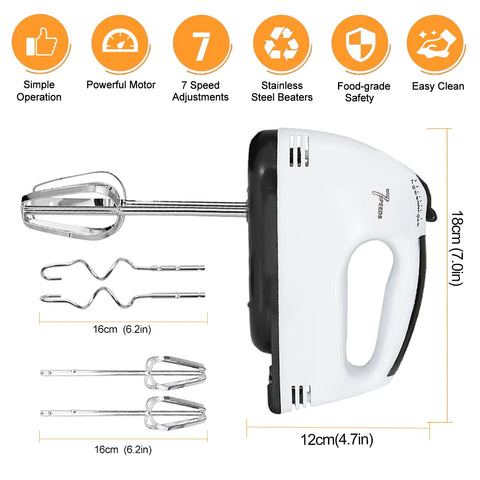 Kenwood Electric Hand Mixer - Electric Hand Mixer Stainless Steel Egg-Whisk Electric Mixer