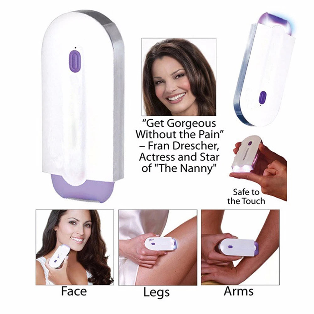Electric Mini Hair Remover Epilator Facial Bikini Permanent Hair Removal Device for Women Peach Fuzz Fingers Arms Legs Armpit