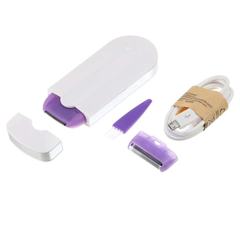 Electric Mini Hair Remover Epilator Facial Bikini Permanent Hair Removal Device for Women Peach Fuzz Fingers Arms Legs Armpit