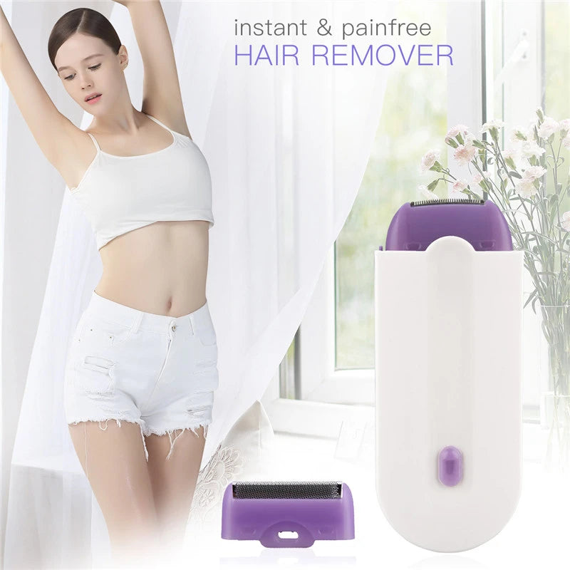 Electric Mini Hair Remover Epilator Facial Bikini Permanent Hair Removal Device for Women Peach Fuzz Fingers Arms Legs Armpit