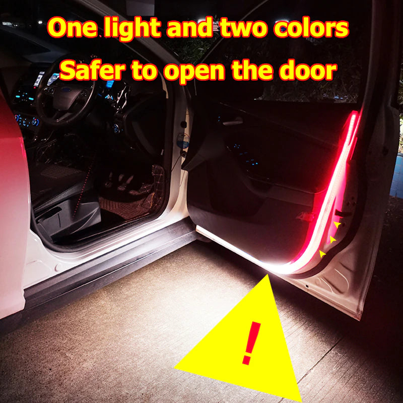 4 Pcs Car Door Decoration Light Strips Car Styling Strobe Flashing Light Safety 12V LED Opening Warning LED Lamp Strip Waterproof