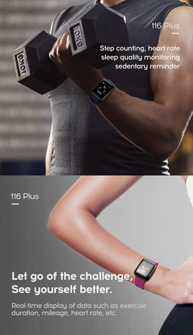 FitPro Smart Bracelet - 116 Plus Heart Rate Smart Wristband Sports Watches