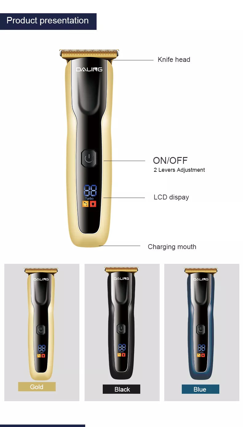 Daling DL-1557 Electric Hair Cut Trimmer - Daling USB Rechargeable Hair Clipper