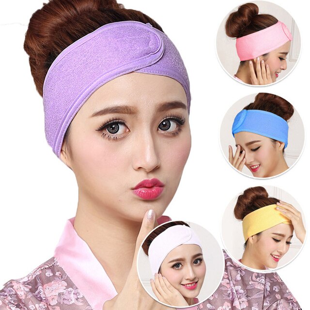 Headband Accessories bath Makeup Hair Wrap Towelings Head Band Salon SPA Facial Beauty Wash Tools Adjustable Elastic Stretch