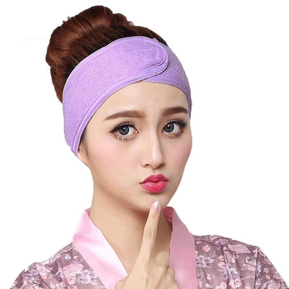 Headband Accessories bath Makeup Hair Wrap Towelings Head Band Salon SPA Facial Beauty Wash Tools Adjustable Elastic Stretch