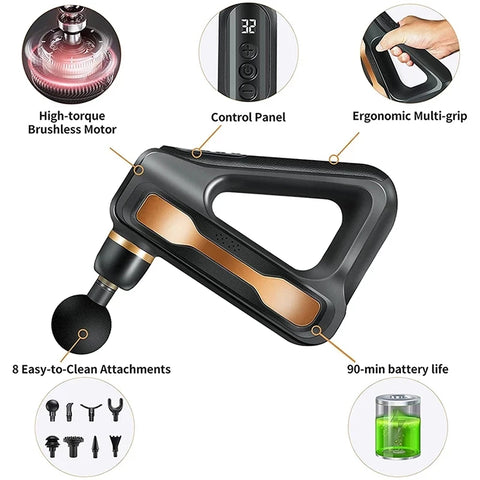 High Frequency Massage Gun 32 Level Electric Fascia Gun Deep Tissue Neck Body Massager