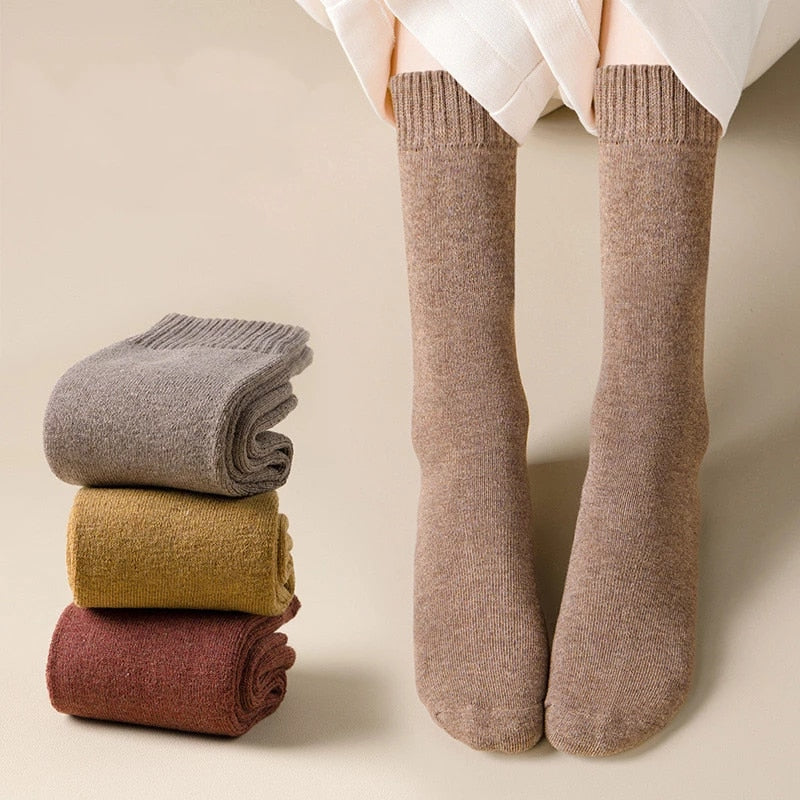 4 Pairs/Lot Long Wool Winter Socks - Man Winter Warm Long Thick Socks