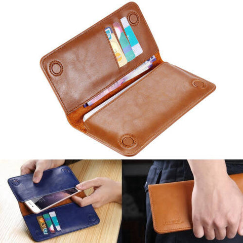Floveme Slim Leather Soft wallet Mobile and cash pocket