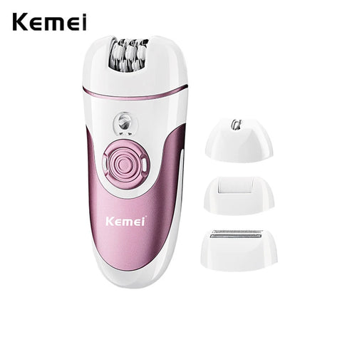 4 in 1 Epilator for Long Lasting Hair Removal Includes Pedicure Shaver and Trimmer Head Epilation Pubic Hair Bikini Area