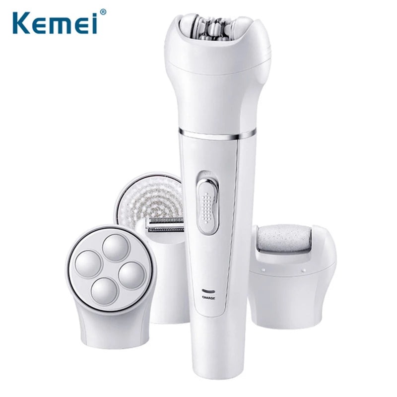 Kemei 5 in 1 Electric Plucking Facial Cleanser  KM-2199