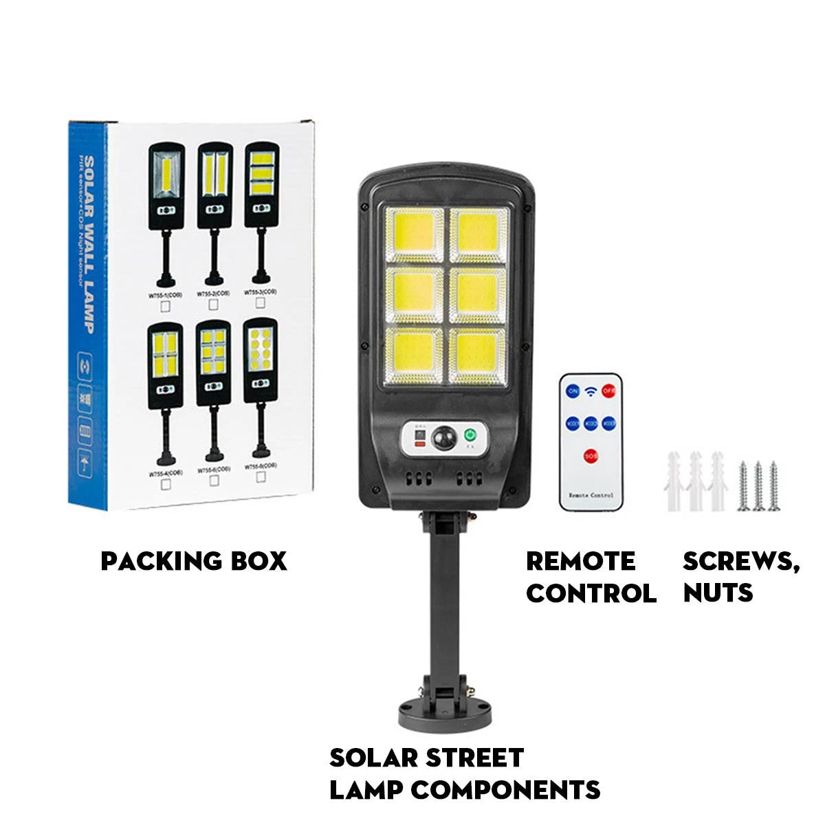 LED Solar Power RIP Motion Sensor Wall Lamp Street Laght With Remote.