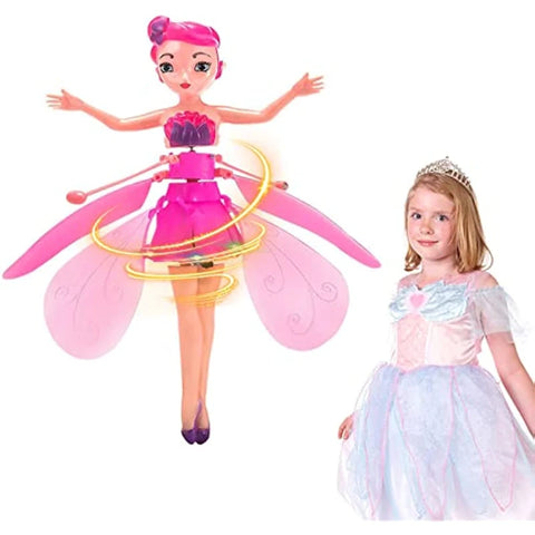 Magic Flying Fairy Princess Doll, Flying Fairy Toys for Girls, Play Game RC Flying Toy Indoor and Outdoor Toys for Boys Girls