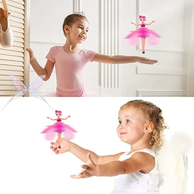 Magic Flying Fairy Princess Doll, Flying Fairy Toys for Girls, Play Game RC Flying Toy Indoor and Outdoor Toys for Boys Girls