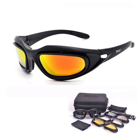 Daisy C5 Tactical Glasses Polarized Airsoft Paintball Shooting Military Goggles Outdoor Hiking Protective Army Sunglasses 4 Lens
